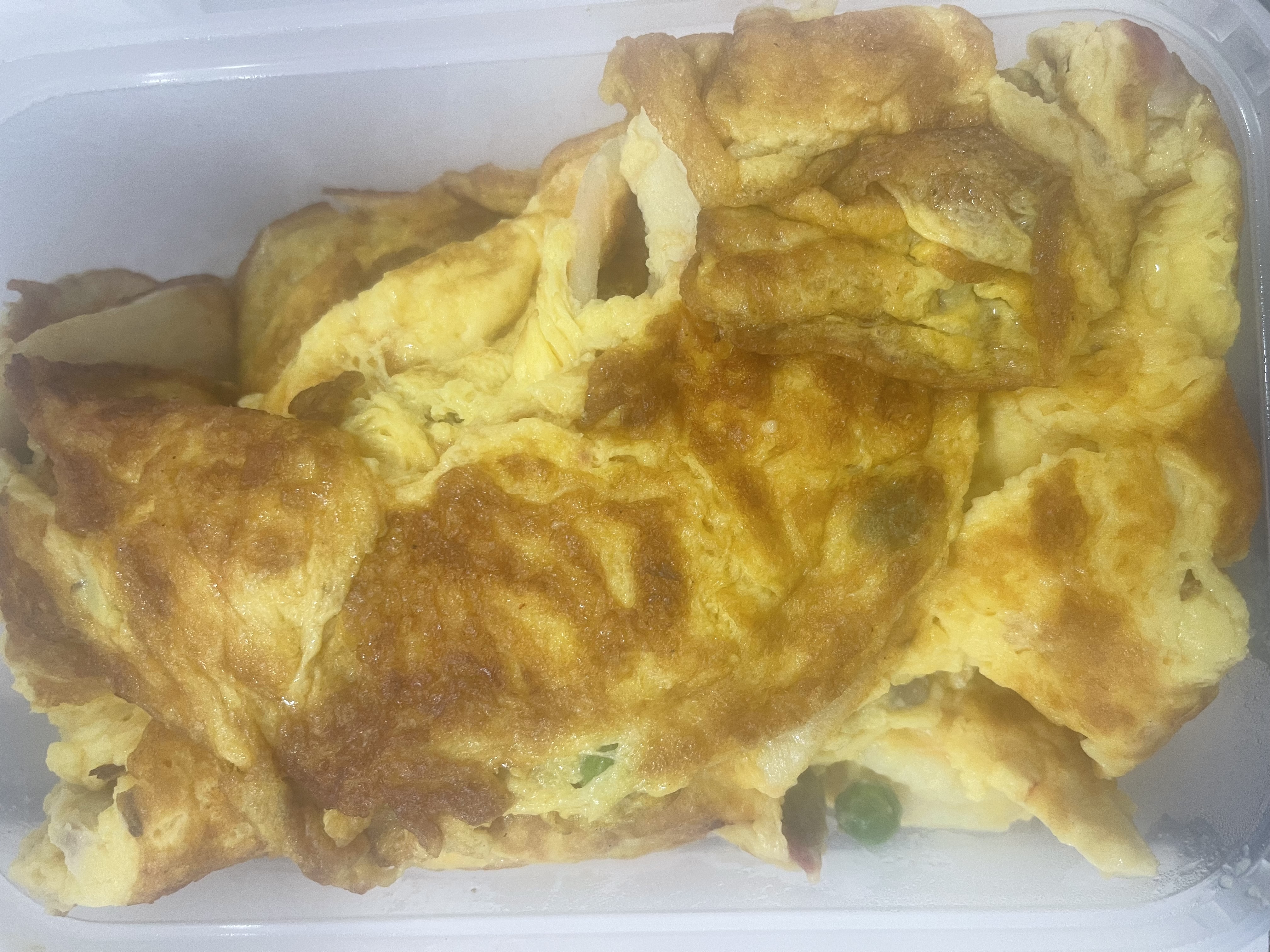 Chicken Omelette with Chips