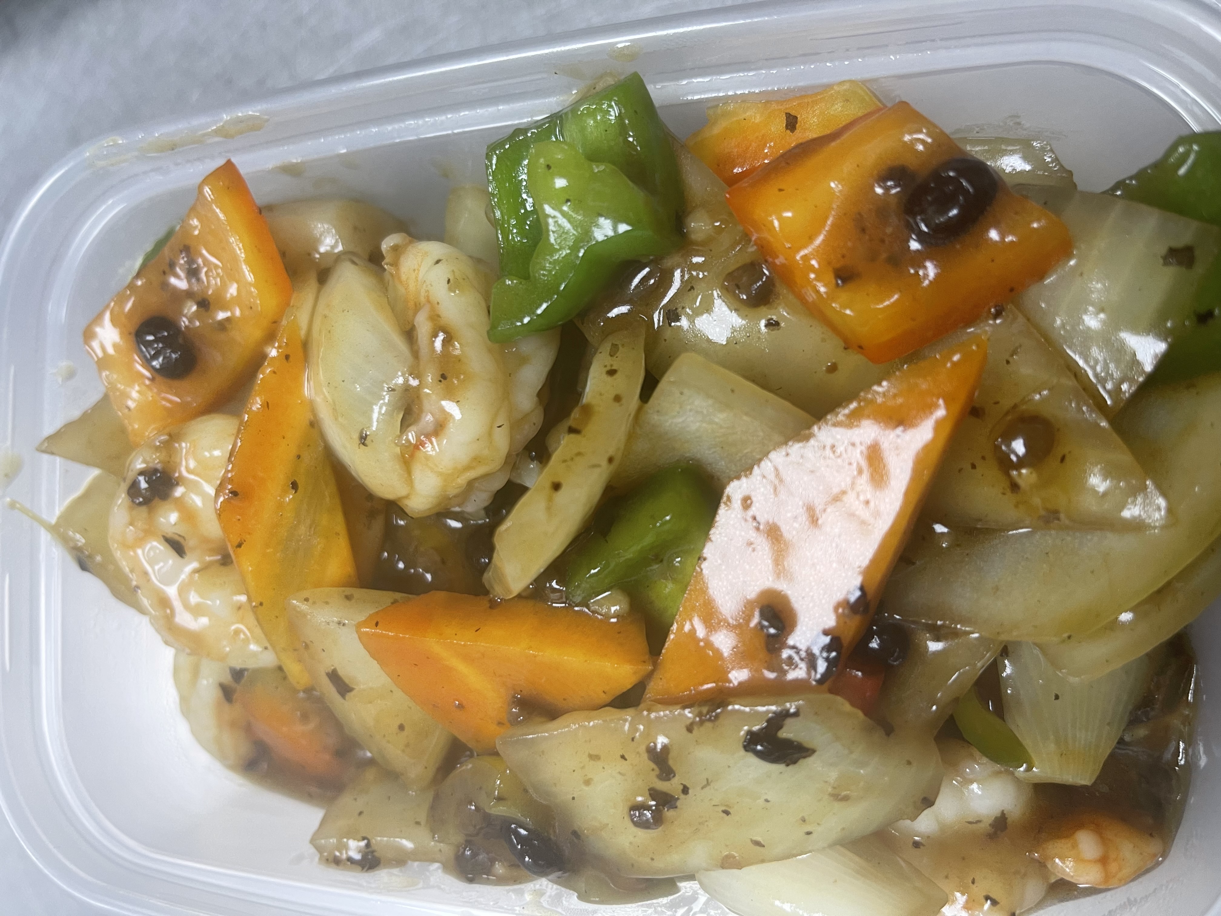 95. King Prawn with Green Pepper in Black Bean Sauces