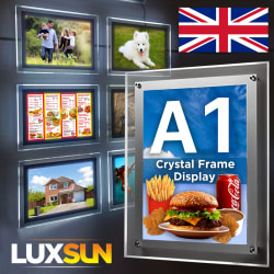 A1 LED Backlit Display Lightbox Crystal Frame