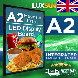 A2 | LED Backlit Display Lightbox Magnetic Frame